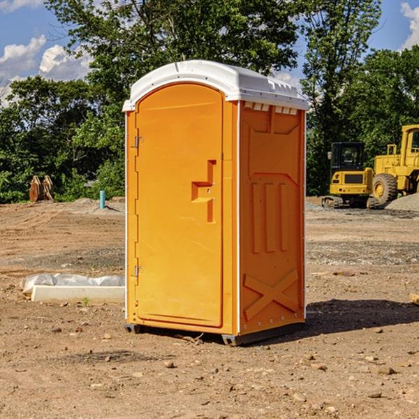 how often are the porta potties cleaned and serviced during a rental period in Macomb